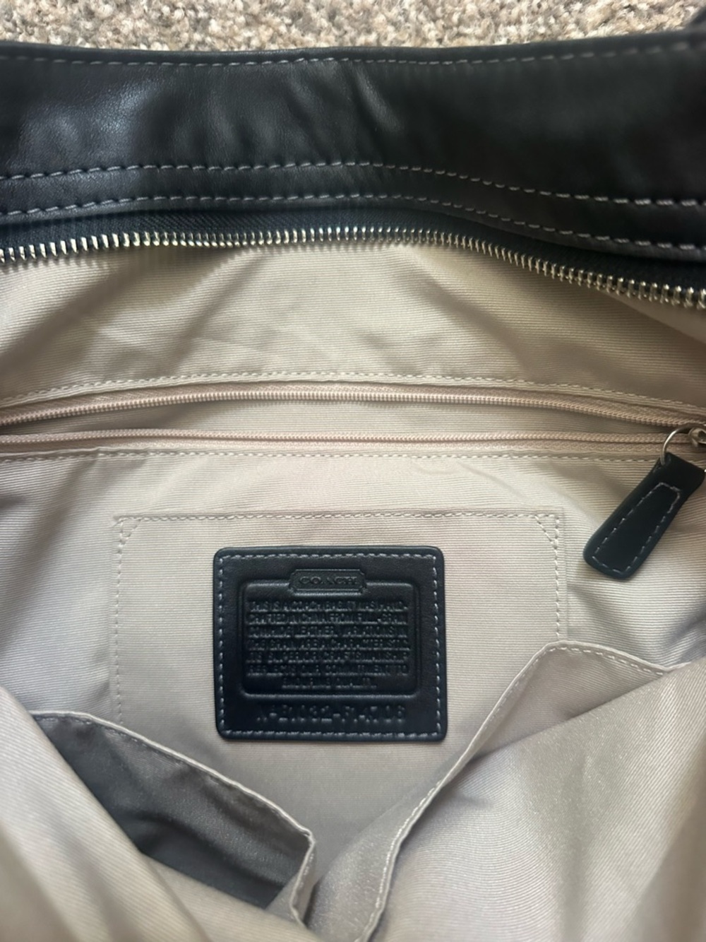 Coach Purse- all leather, worn once! - Picture 5 of 10